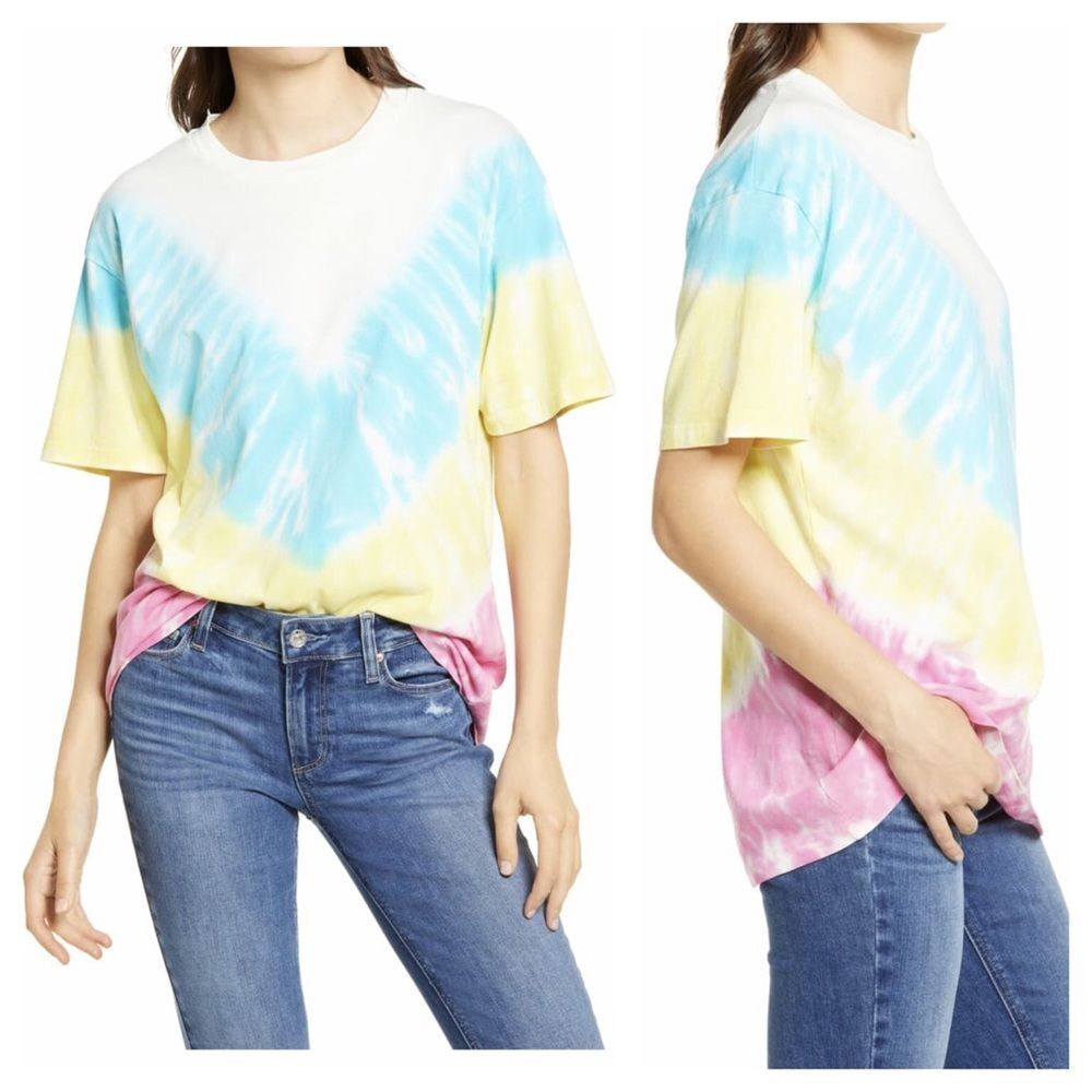 DAYDREAMER Neon Tie-Dye Tee T-shirt Size M Festival 80s Indie Sleeze